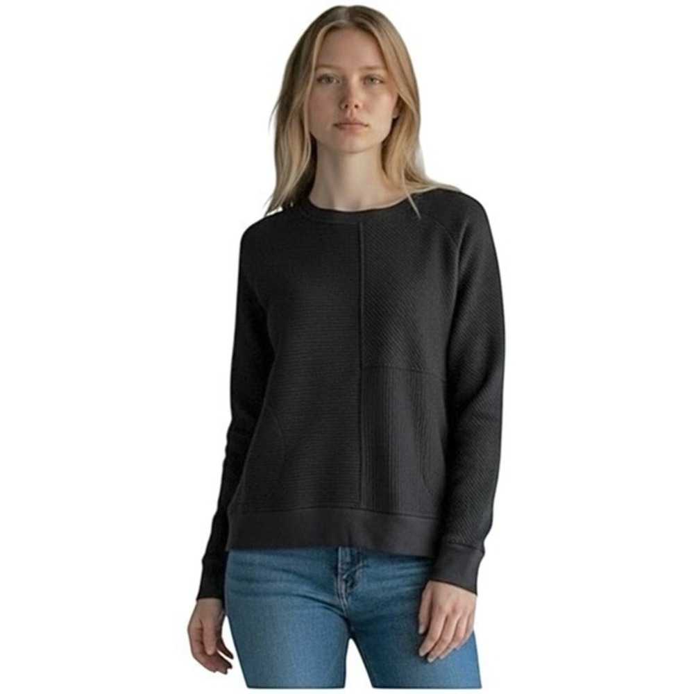 Fila Sport Crew Neck Ribbed Black Sweatshirt